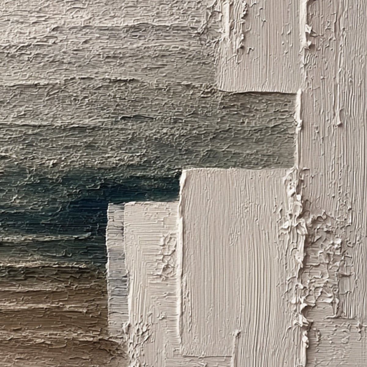 Strata – Wabi-Sabi Anchor Impasto Oil Painting, view 5