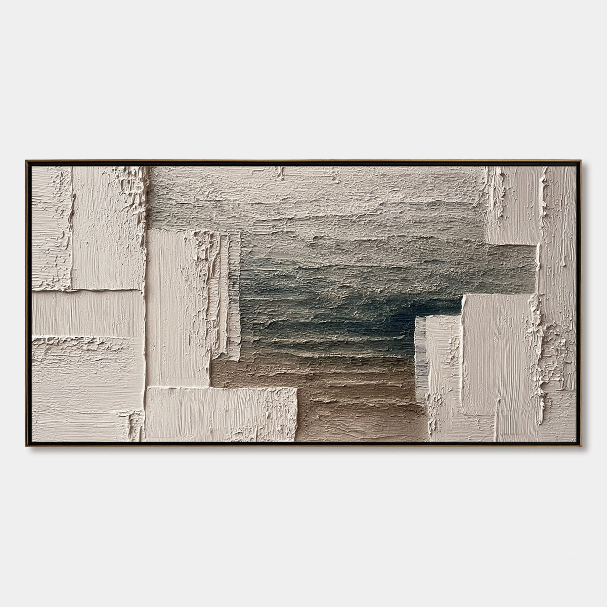 Strata – Wabi-Sabi Anchor Impasto Oil Painting, view 1