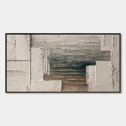 Strata – Wabi-Sabi Anchor Impasto Oil Painting, view 1