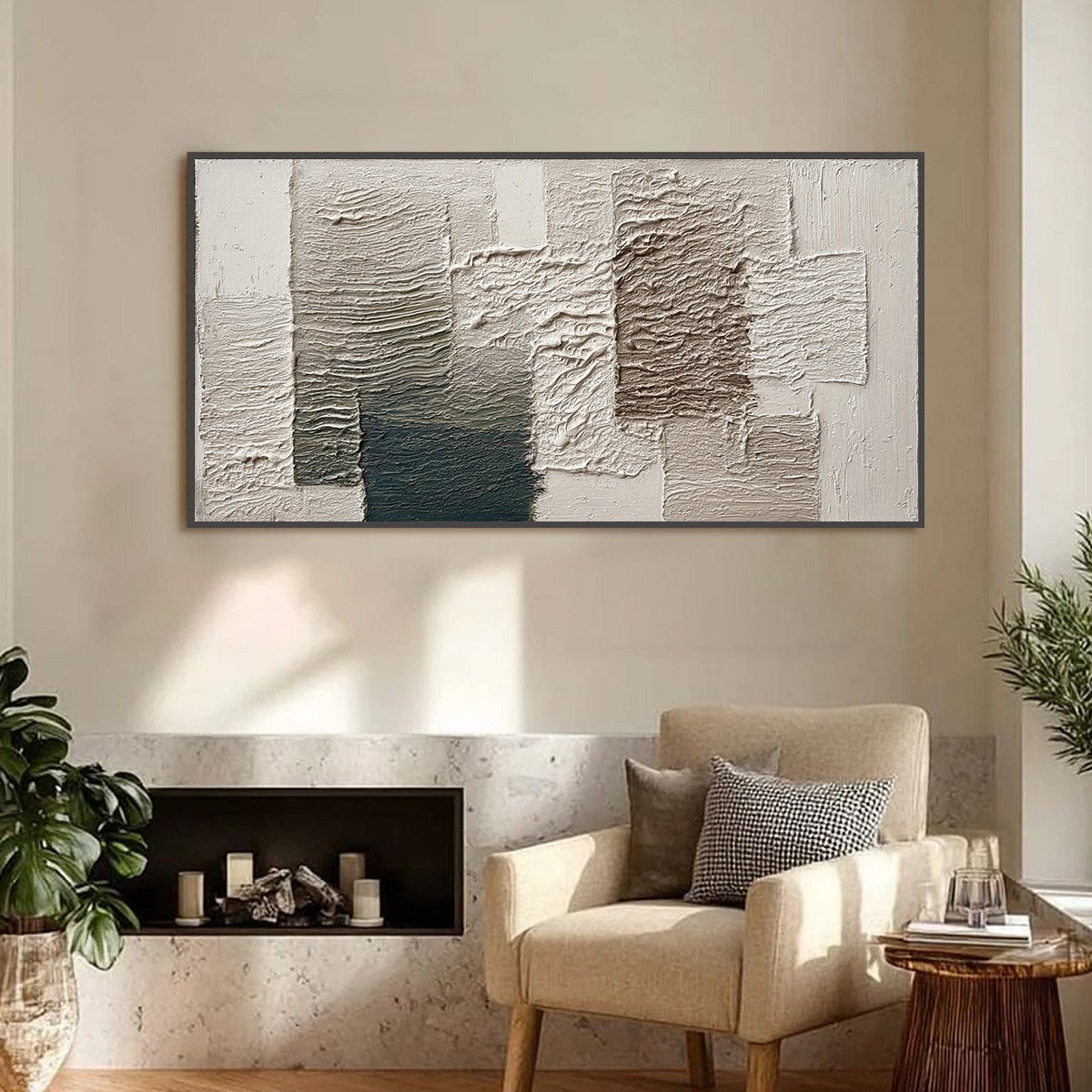 Strata – Wabi-Sabi Landscape Oil Painting, view 2