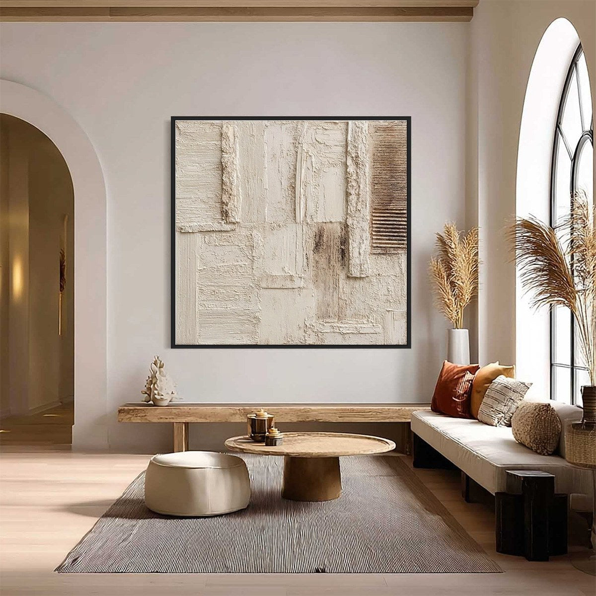 Strata – Wabi-Sabi Landscape Acrylic Painting, view 2
