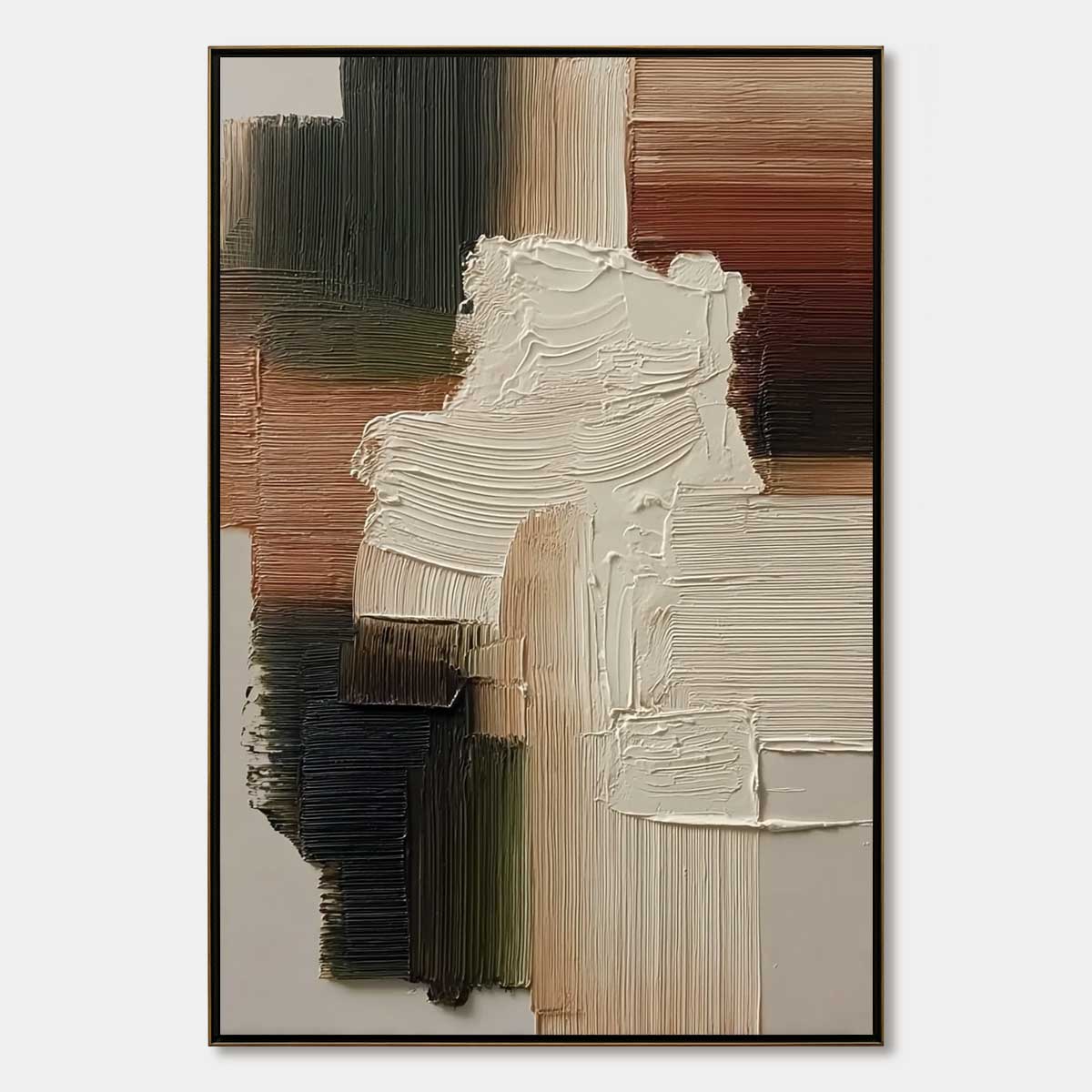 Strata – Wabi-Sabi Forest Oil Painting, view 1