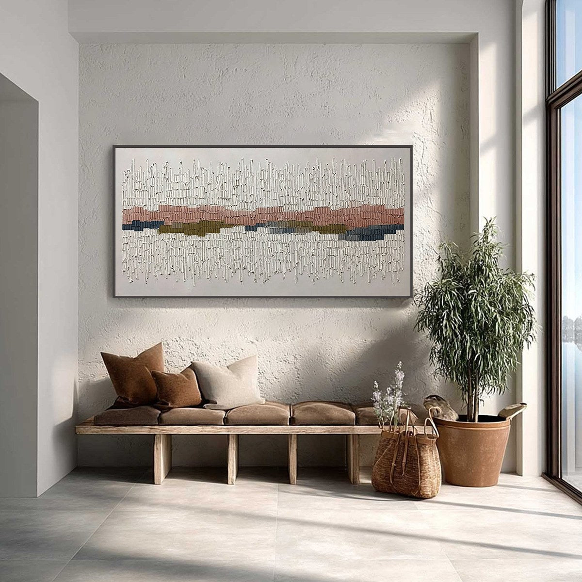Strata – Wabi-Sabi Rose Oil Painting, view 4