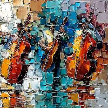 Street Symphony – Figurative Impasto Oil Painting, view 5