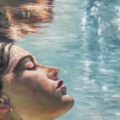 Figurative Oil Painting – Submerged Serenity