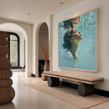 Figurative Oil Painting – Submerged Serenity