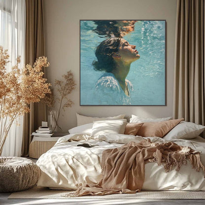 Figurative Oil Painting – Submerged Serenity