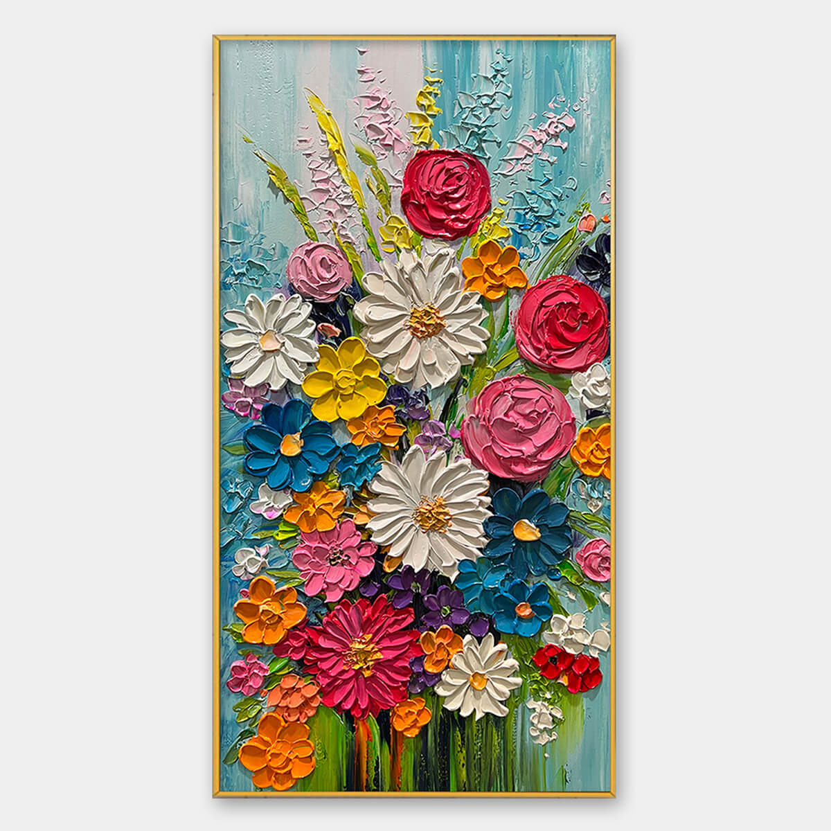 Summer Bouquet – Bouquet Impasto Oil Painting, view 2