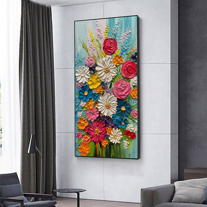 Colorful Bouquet Impasto Oil Painting – Summer Bouquet