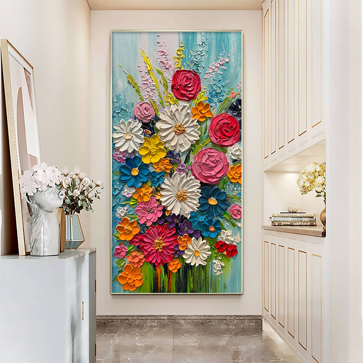 Summer Bouquet – Bouquet Impasto Oil Painting, view 5