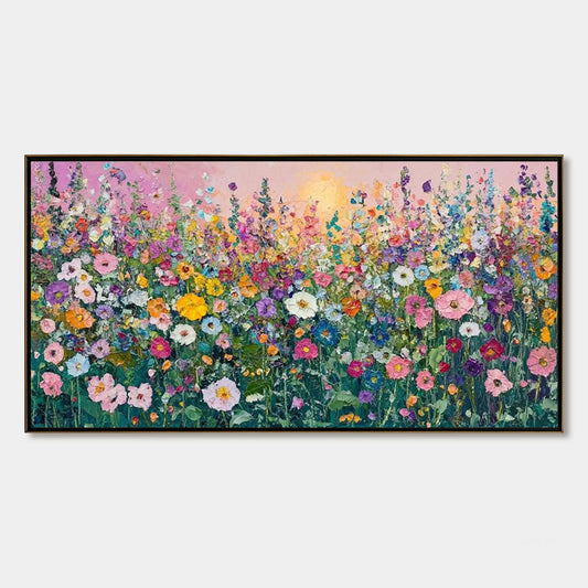 Sunlit Wildflower – Wildflower Impasto Painting, view 1