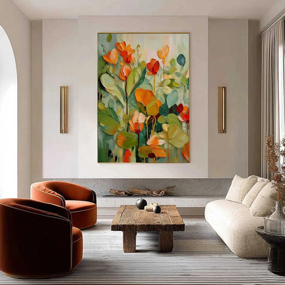 Sunset Blooms – Sunset Impasto Oil Painting, view 4