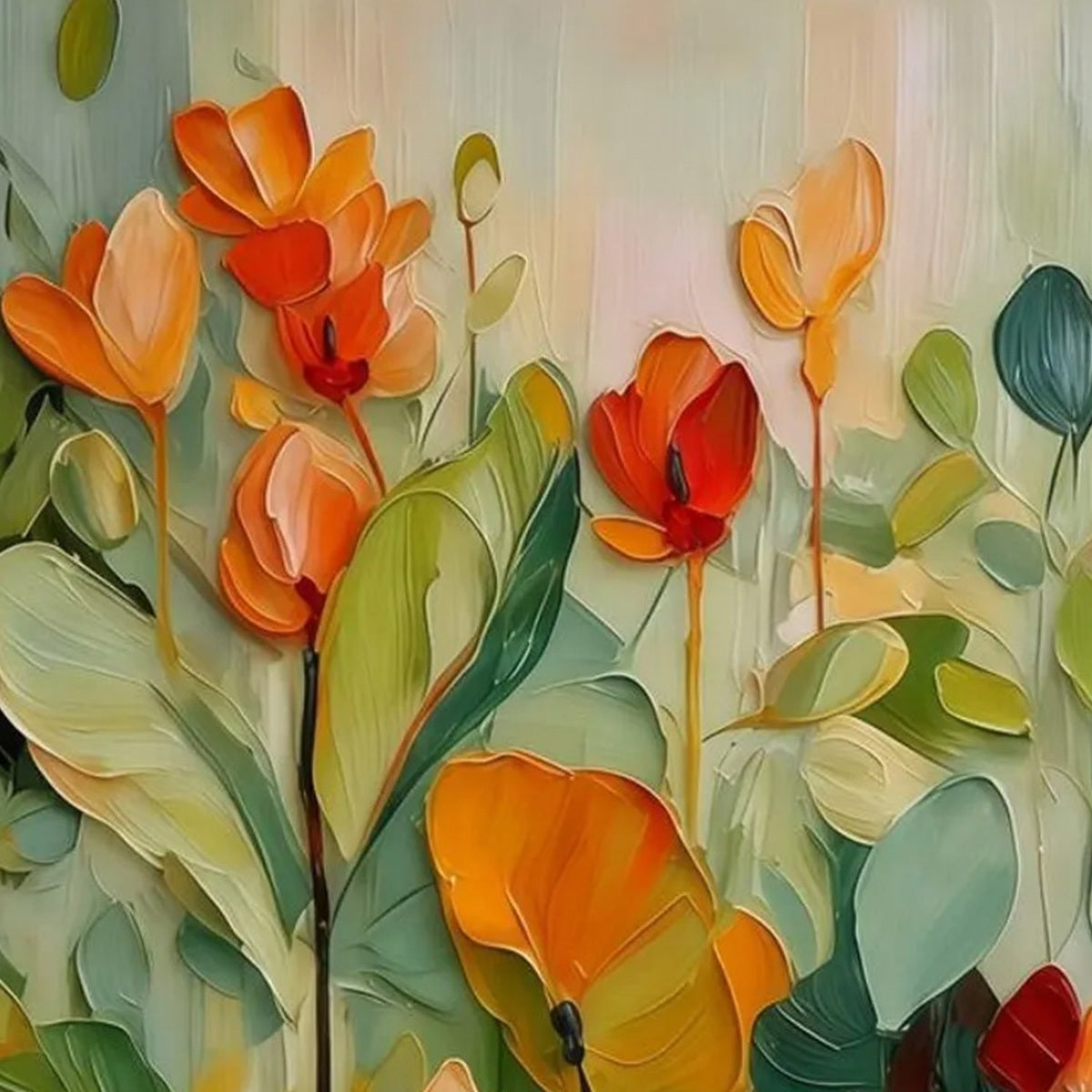 Sunset Blooms – Sunset Impasto Oil Painting, view 3