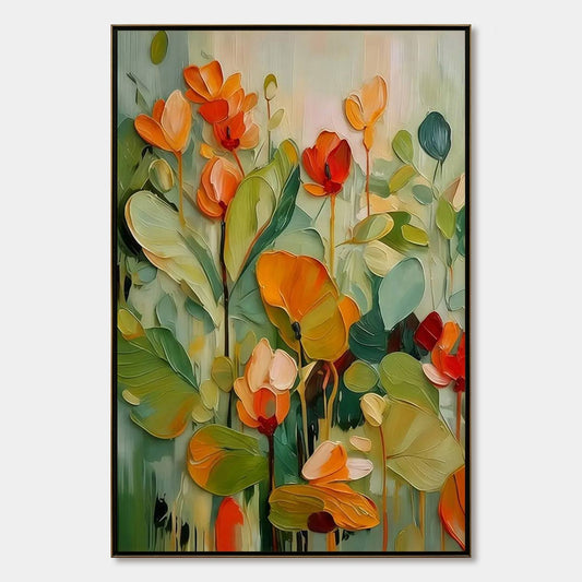 Sunset Blooms – Sunset Impasto Oil Painting, view 1