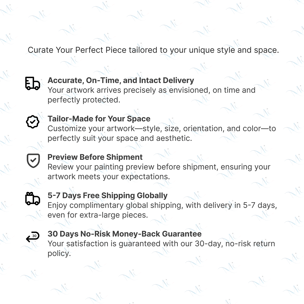 Moonlit Serenity hand-painted ocean blue and ivory textured sunset seascape painting shown as stretched canvas