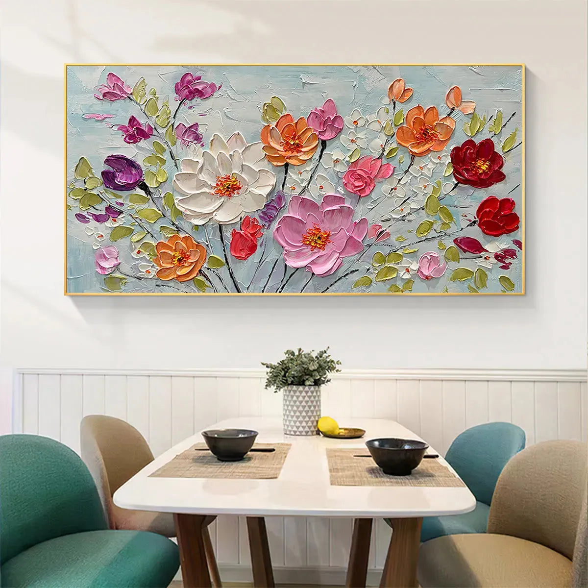 Colorful Bouquet Impasto Painting – Spring Bouquet