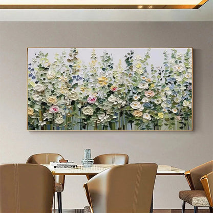 Colorful Meadow Impasto Painting – Spring Meadow