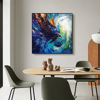 Storm Razor – Bird Impasto Oil Painting, view 5