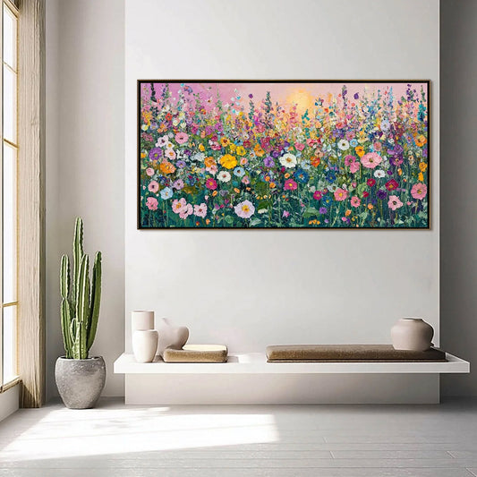 Sunlit Wildflower – Wildflower Impasto Painting, view 2