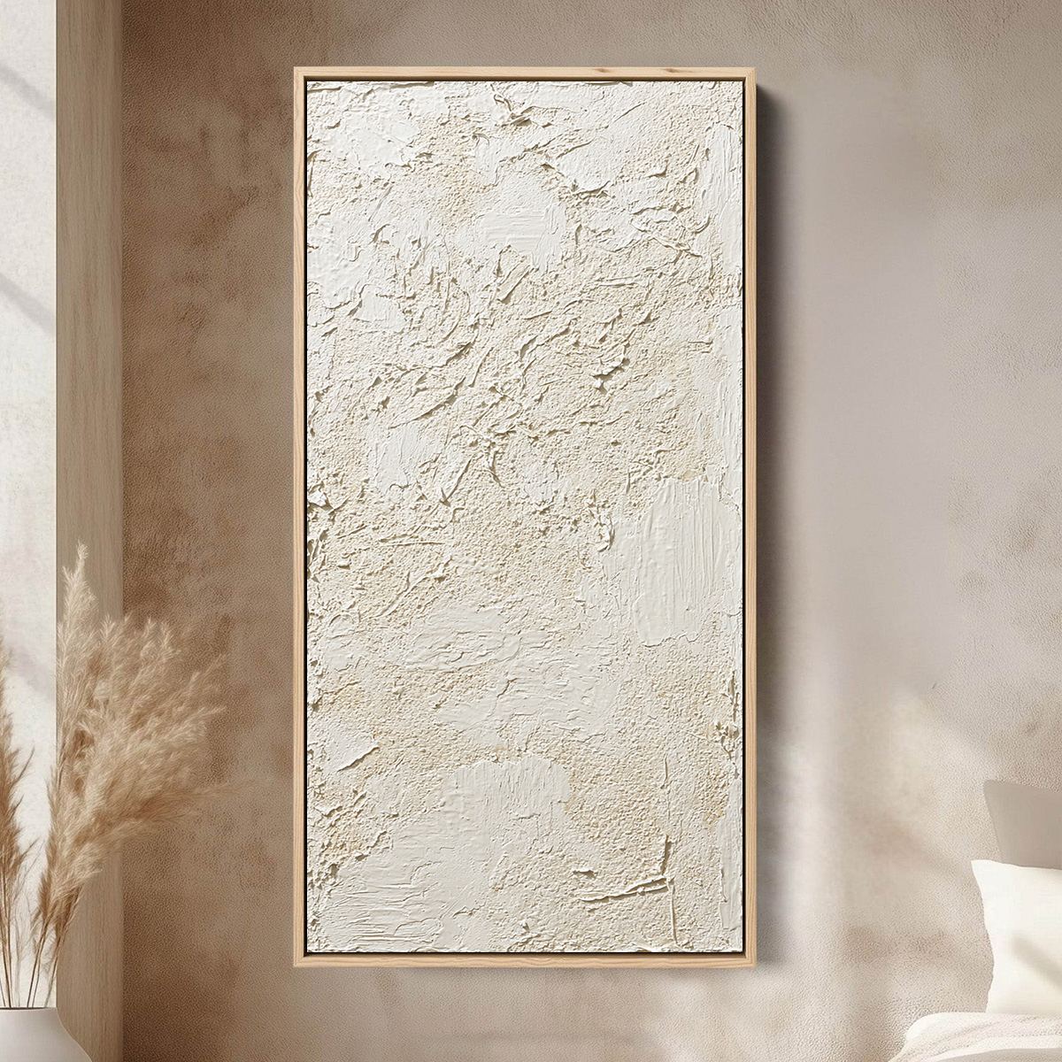 Terra Alba – Wabi-Sabi Abstract Impasto Oil Painting, view 2