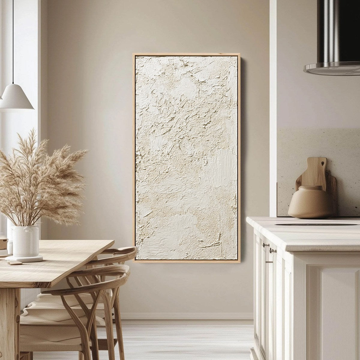 Terra Alba – Wabi-Sabi Abstract Impasto Oil Painting, view 4