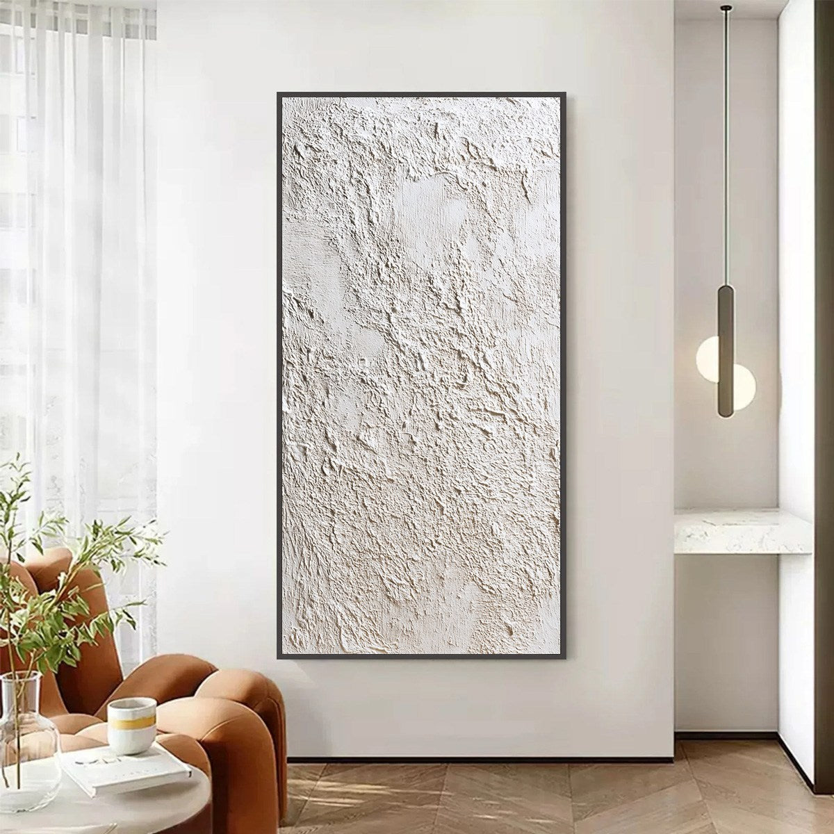 Terra Alba – Wabi-Sabi Abstract Impasto Oil Painting, view 2