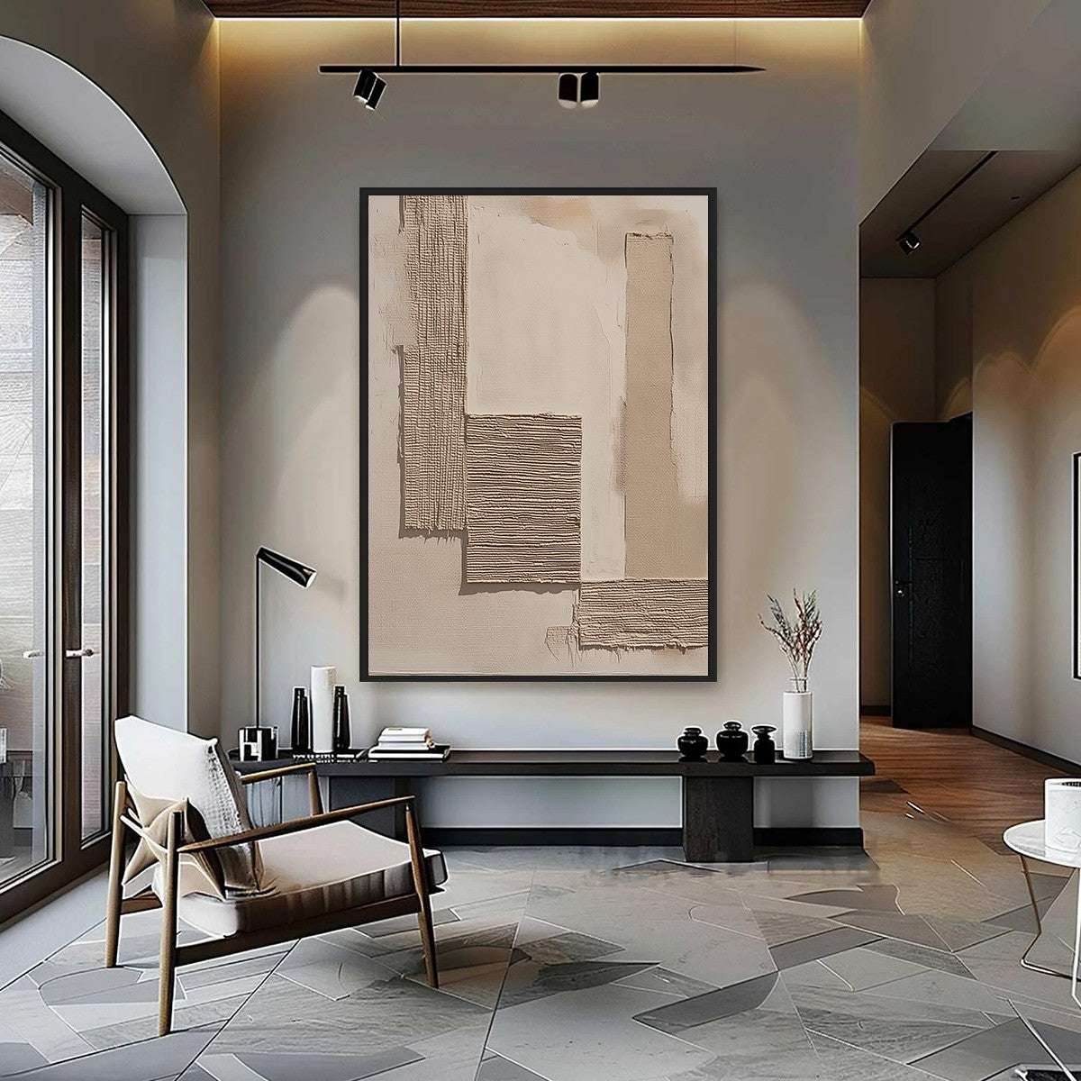 Terra Forma – Wabi-Sabi Landscape Acrylic Painting, view 2