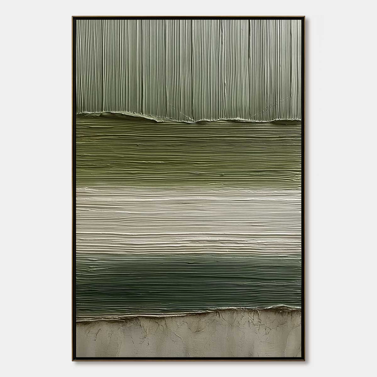 Terra Verde – Wabi-Sabi Forest Acrylic Painting, view 1