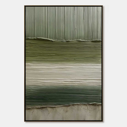 Terra Verde – Wabi-Sabi Forest Acrylic Painting, view 1