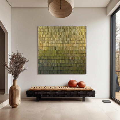 Terraced Serenity – Wabi-Sabi Sunset Oil Painting, view 2