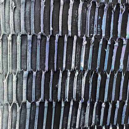 Grey Wabi-Sabi Abstract Textured Oil Painting – Textured Depths