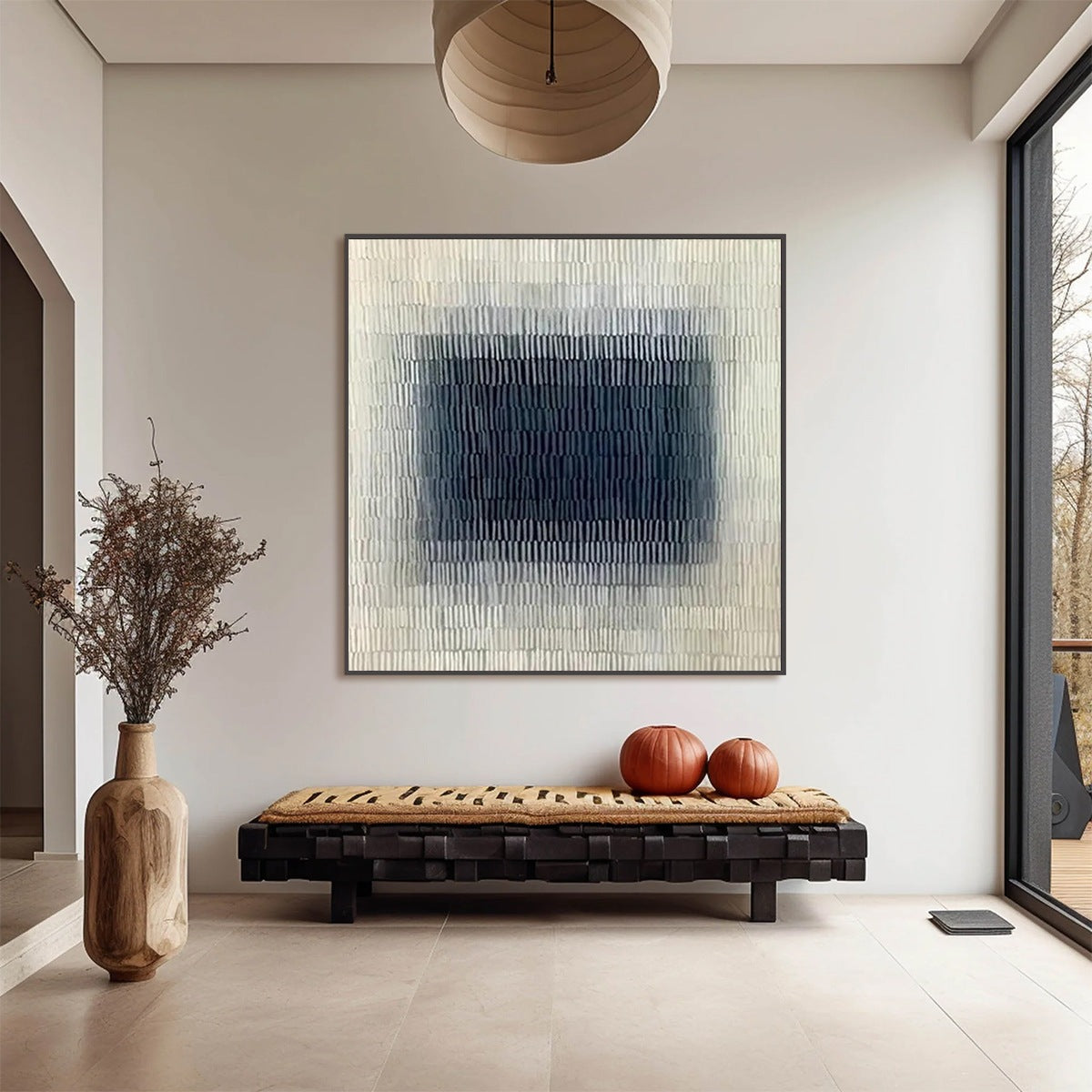 Textured Depths – Wabi-Sabi Abstract Oil Painting, view 2