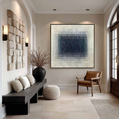 Textured Depths – Wabi-Sabi Abstract Oil Painting, view 5