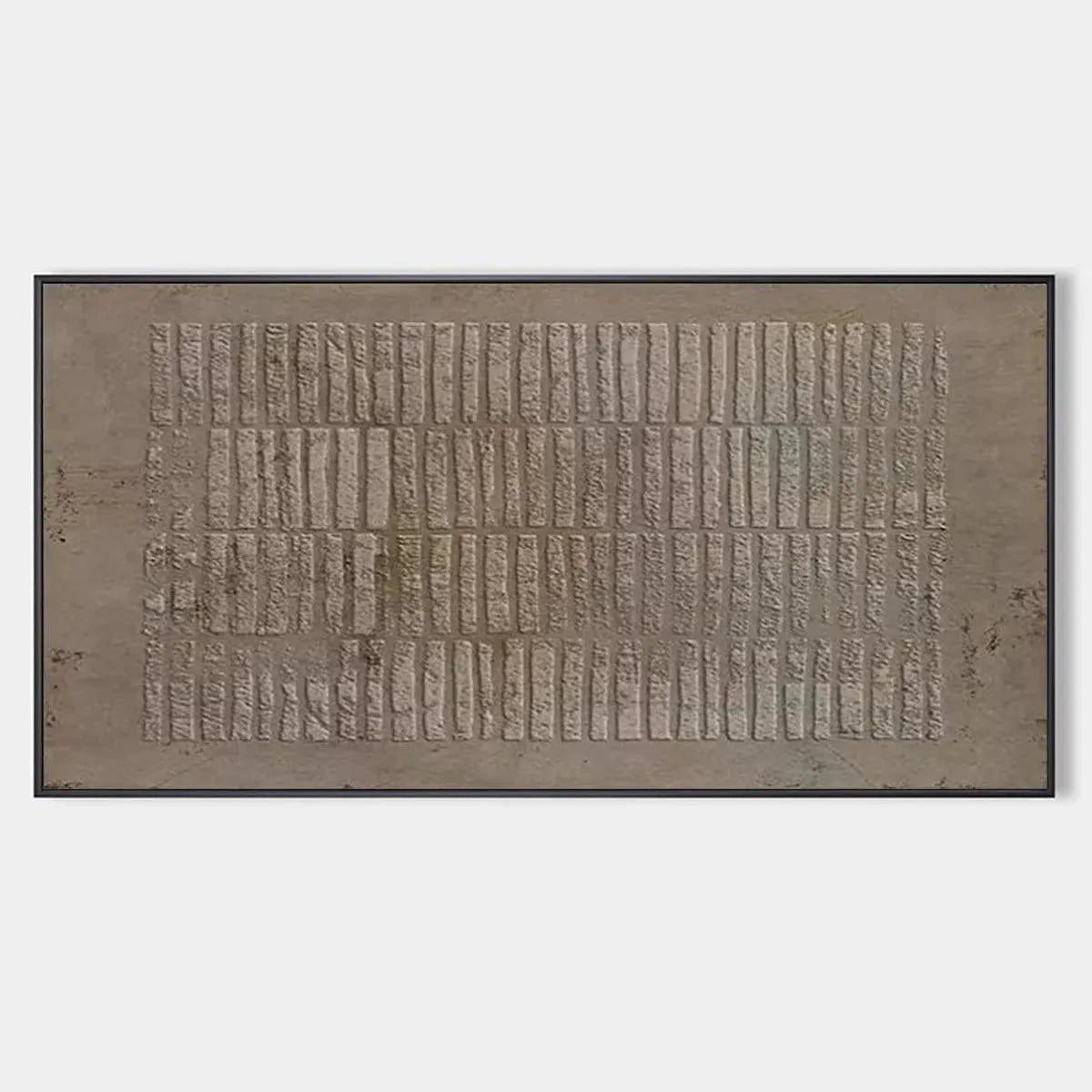 Textured Rectangle Array – Wabi-Sabi Abstract Oil Painting, view 1