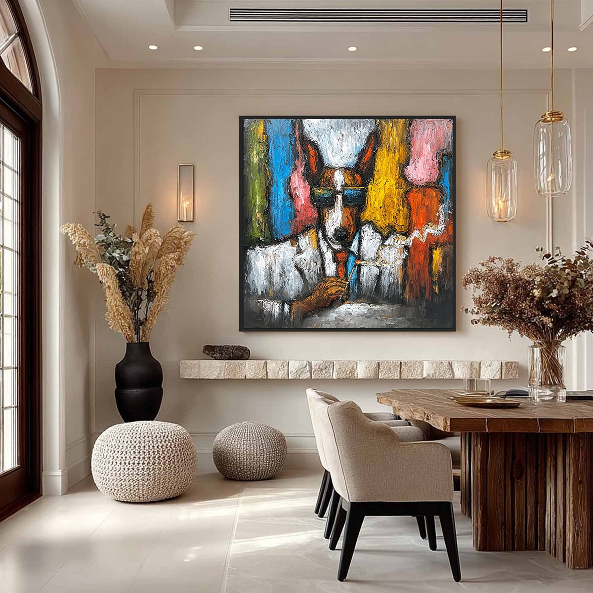 The Boss – Dog Impasto Oil Painting, view 4