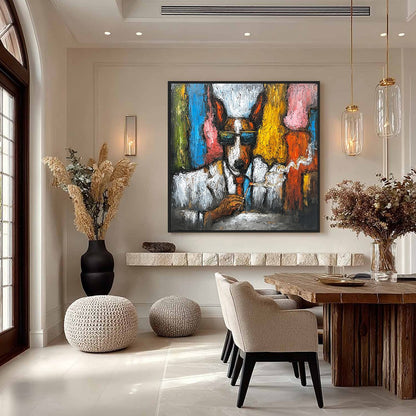 The Boss – Dog Impasto Oil Painting, view 4