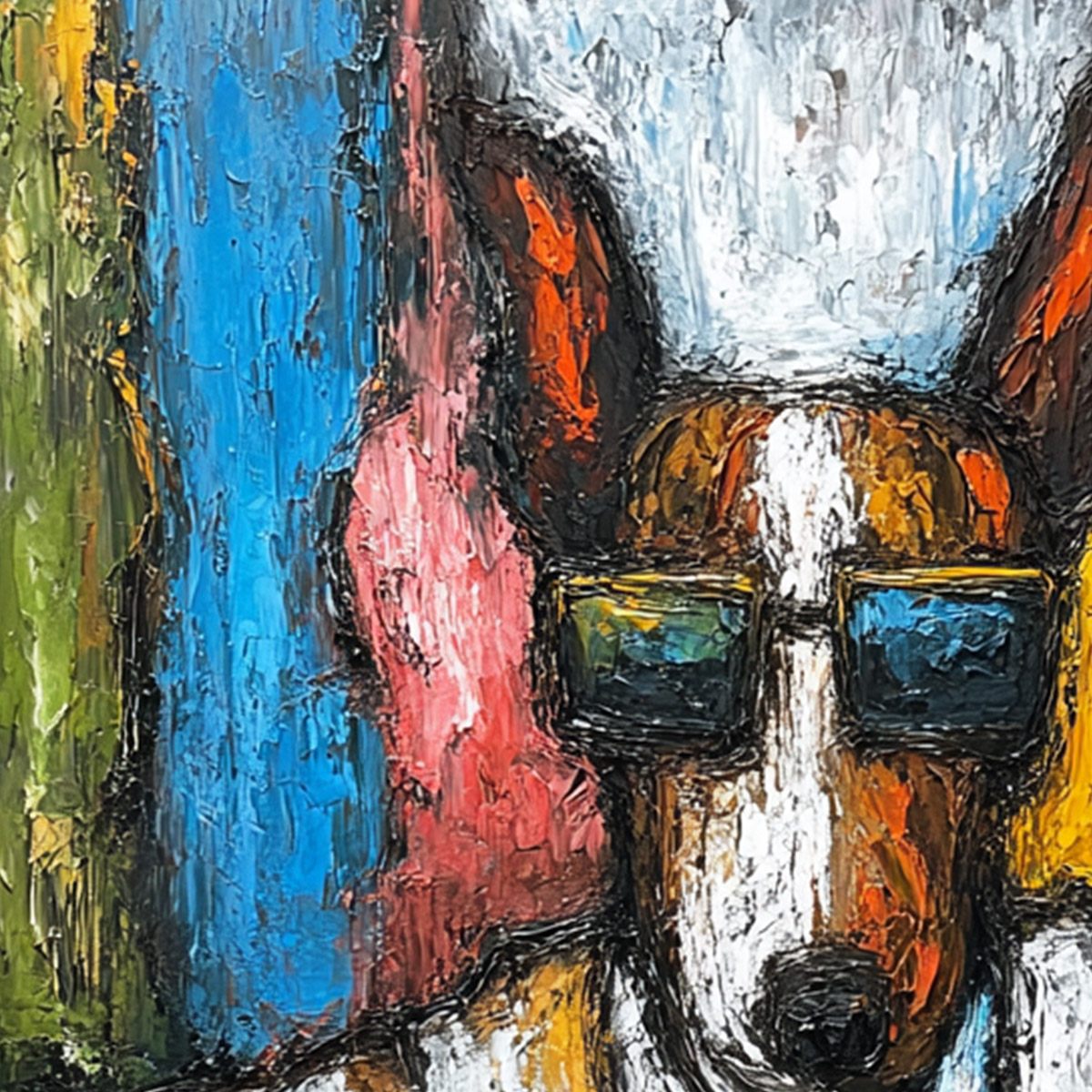 The Boss – Dog Impasto Oil Painting, view 3