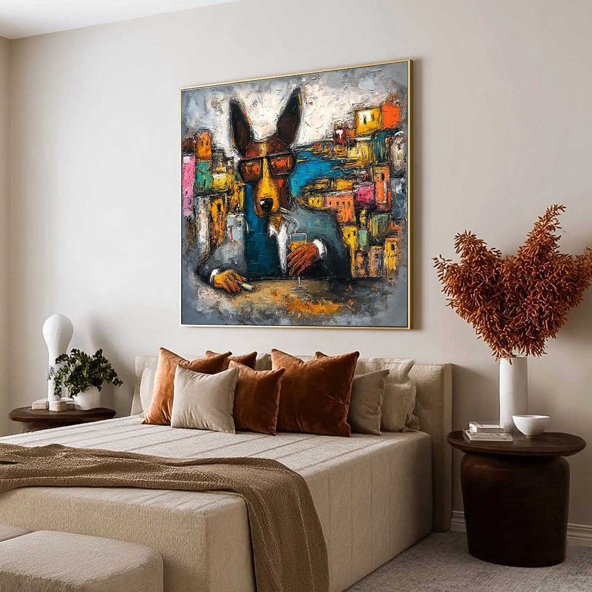 Dog Impasto Oil Painting – The Chairman