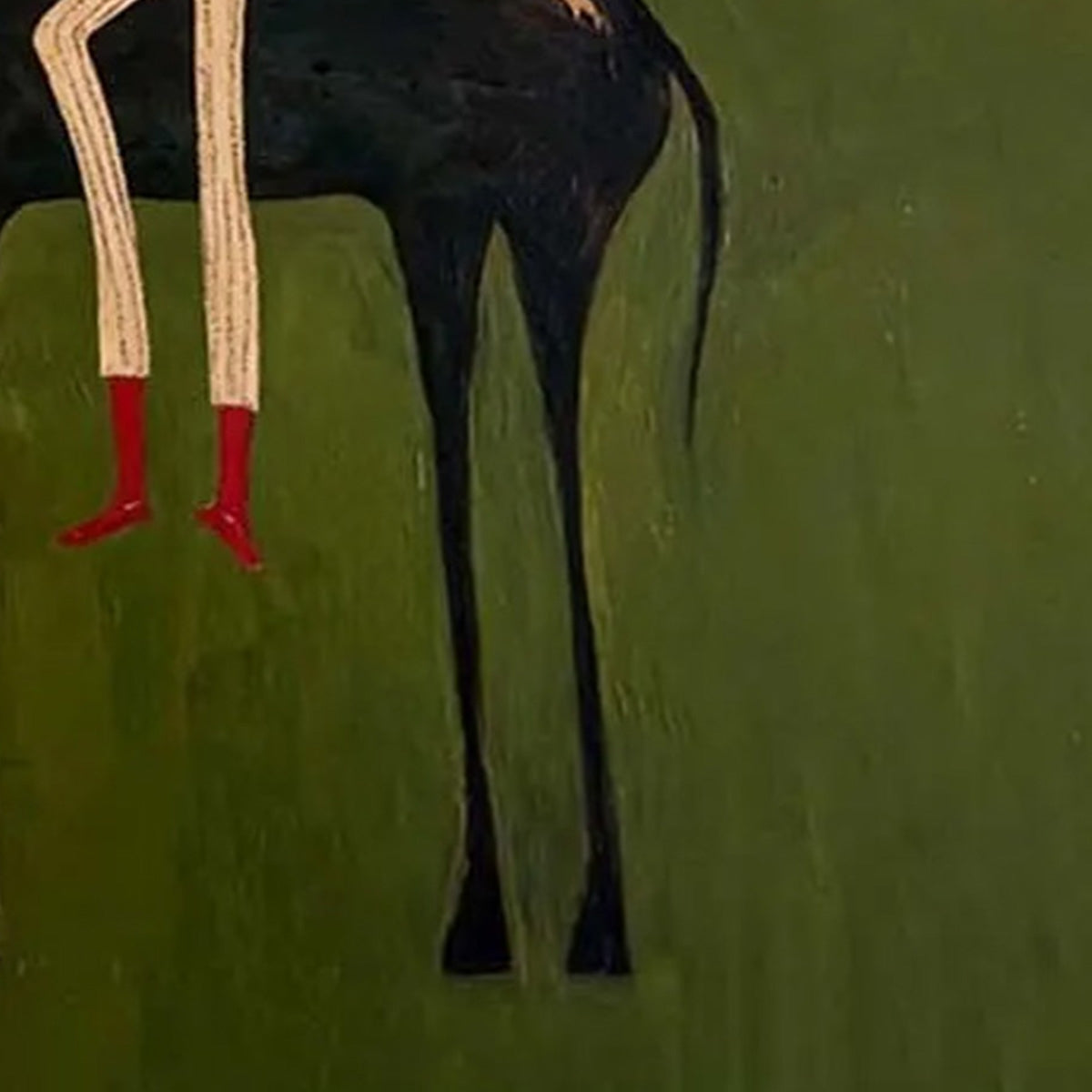 The Companion – Minimalist Horse Oil Painting, view 5