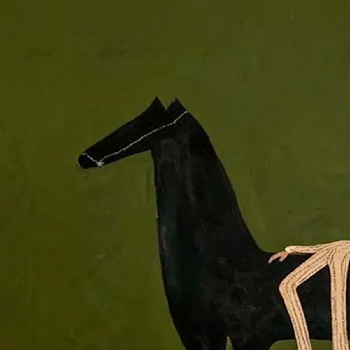 The Companion – Minimalist Horse Oil Painting, view 3