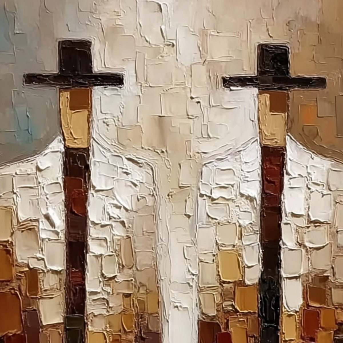 The Companions – Figurative Impasto Oil Painting, view 3