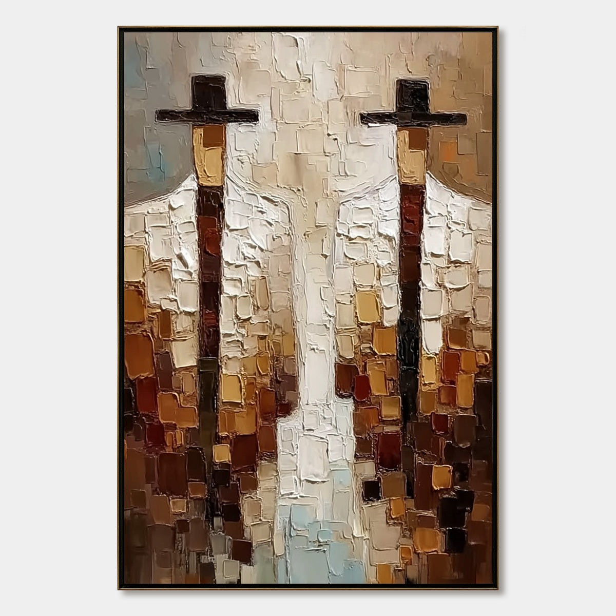The Companions – Figurative Impasto Oil Painting, view 1