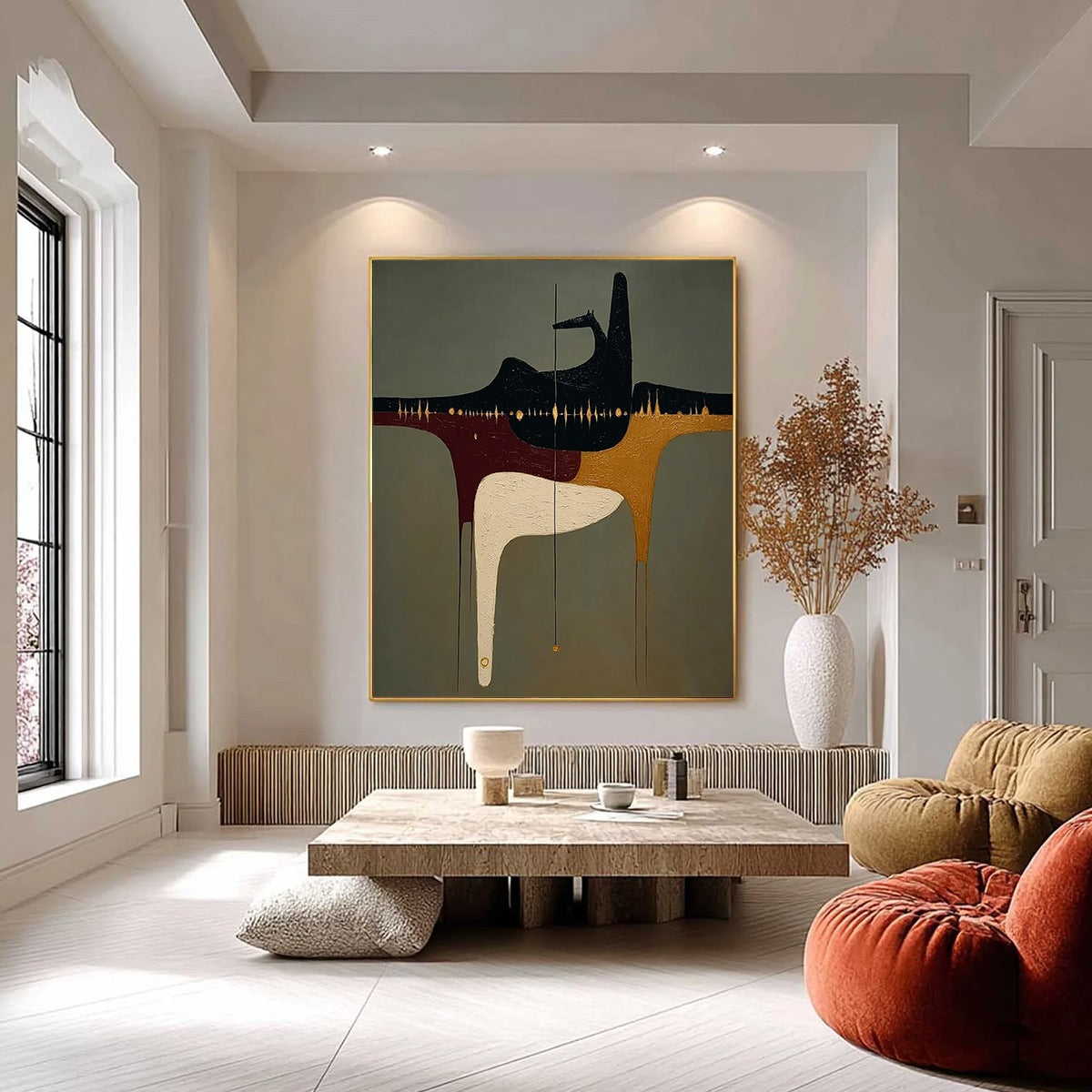 The Conduit – Minimalist Abstract Oil Painting, view 2