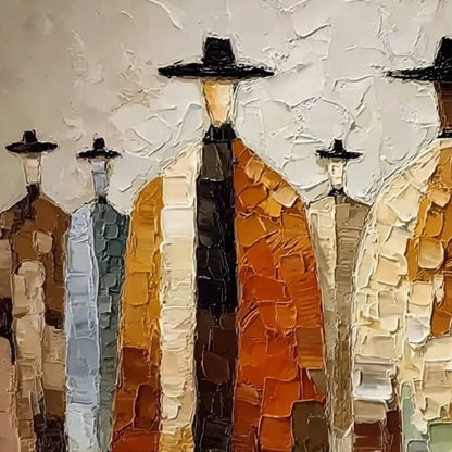 The Fellowship – Figurative Impasto Oil Painting, view 3