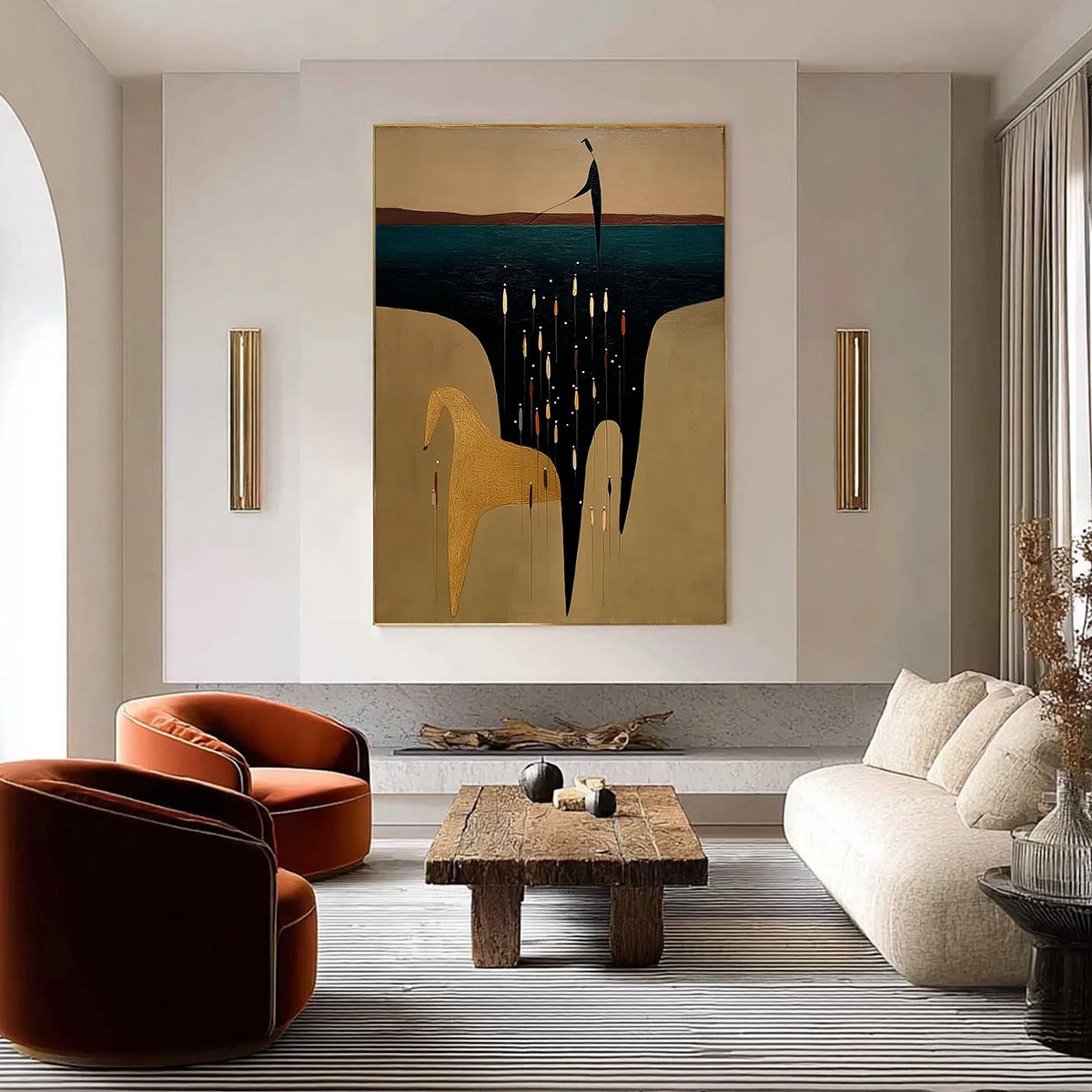 The Ferryman'S Passage – Figurative Oil Painting, view 4