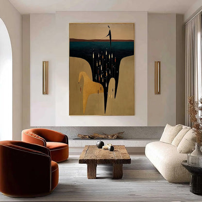 The Ferryman'S Passage – Figurative Oil Painting, view 4