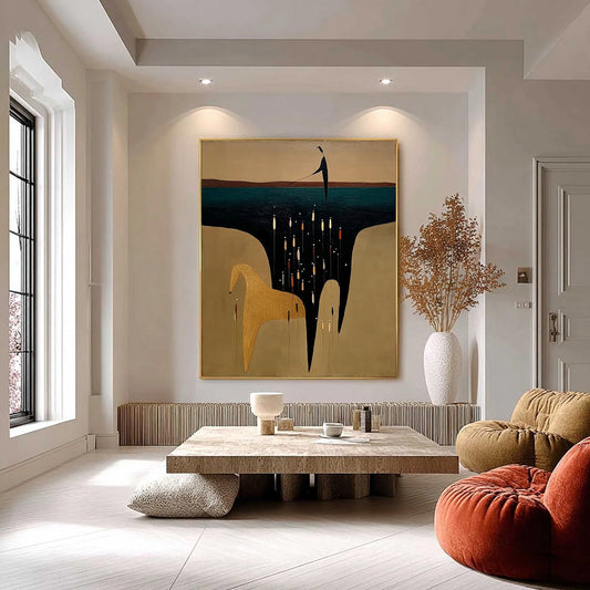The Ferryman'S Passage – Figurative Oil Painting, view 2