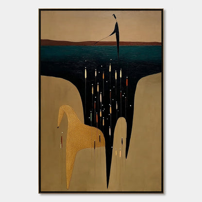 The Ferryman'S Passage – Figurative Oil Painting, view 1