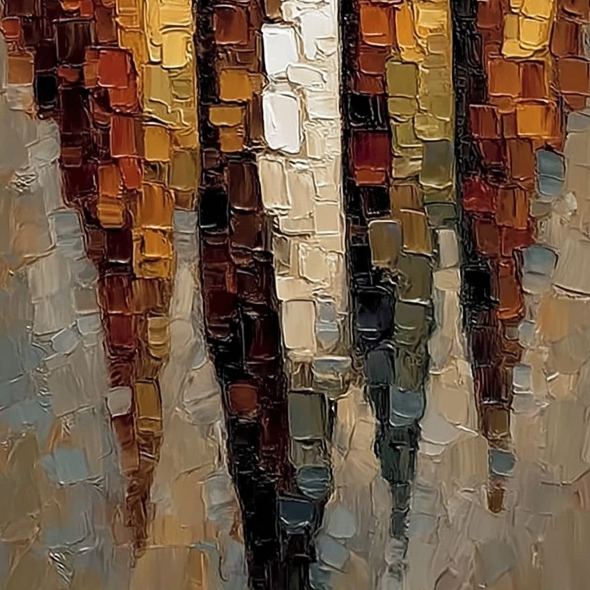 The Four Journeymen – Figurative Impasto Oil Painting, view 5