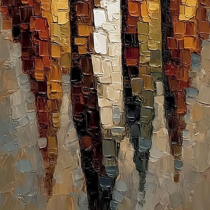 The Four Journeymen – Figurative Impasto Oil Painting, view 5